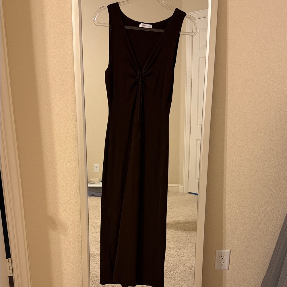 Mango Chocolate Brown Knit Midi